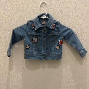 Disney Collection Tutu Couture Girls Size 2T Denim Jacket Minnie Mouse Patches